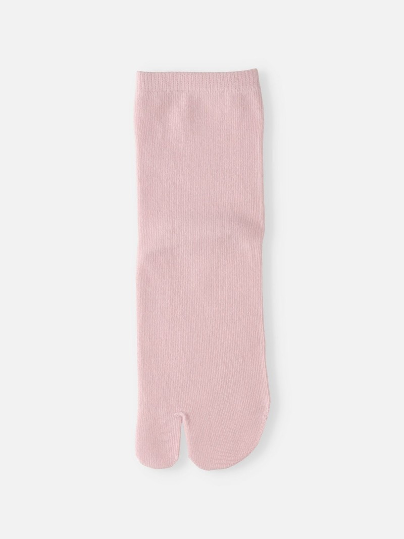 Plain Low Crew Tabi Socks