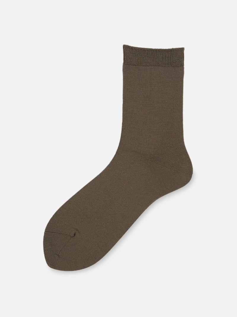 Luxe merinowol effen lage ronde sokken