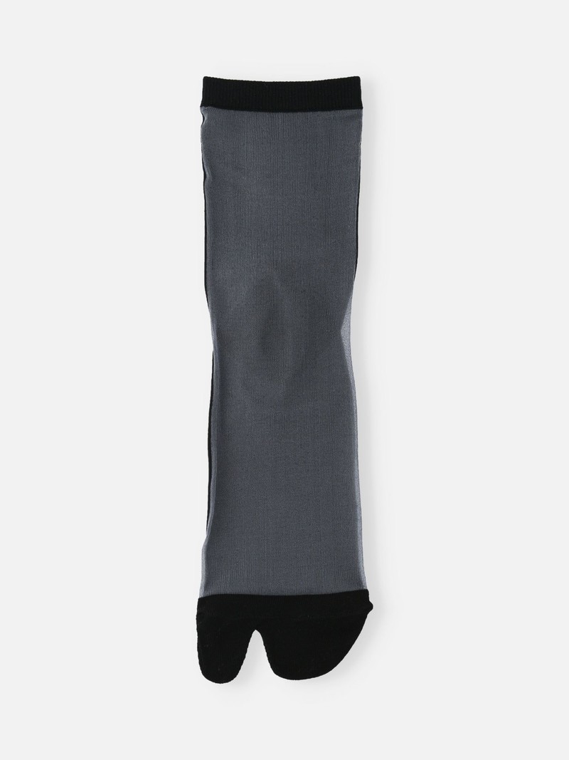 Sheer Bicolour Tabi Low Crew Socks