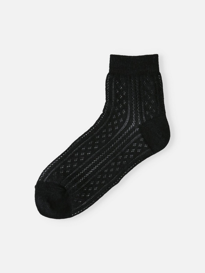 Cupra Hemp Mesh Stripe Low Crew Socks