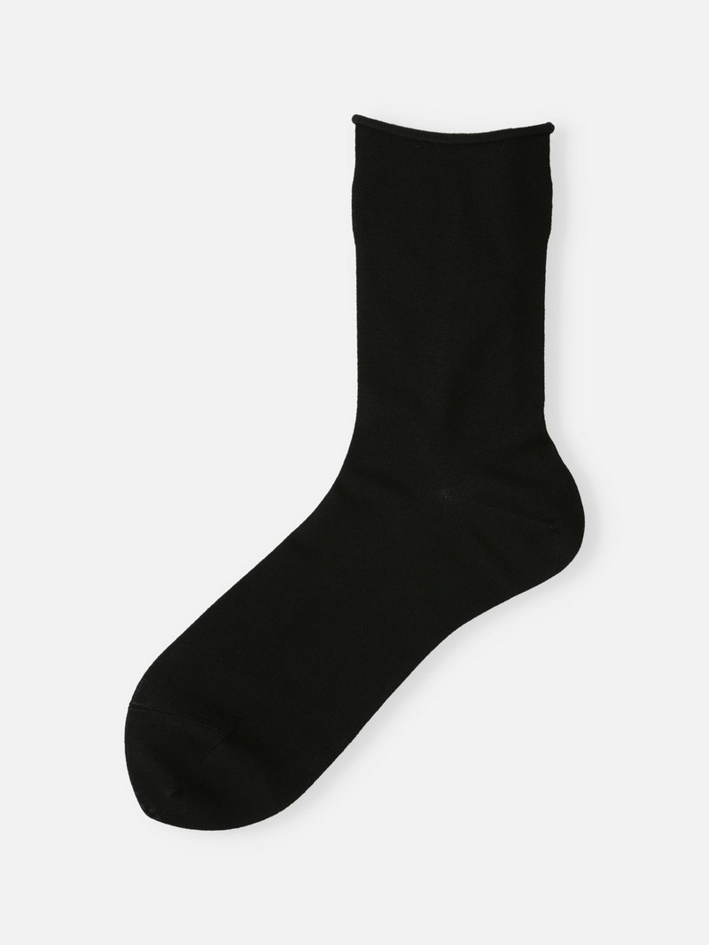 Premium Silk Plain Soft Top Low Crew Socks