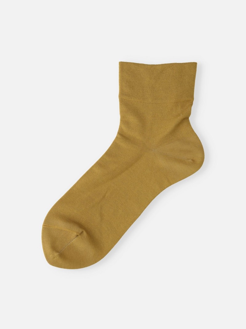 Suvin Gold Cotton Soft Top Low Crew Socks