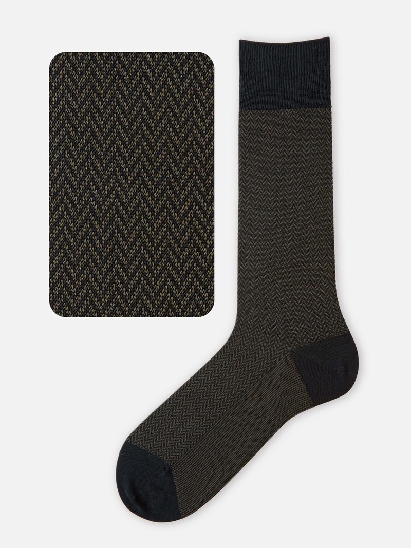 Calcetines finos hasta la rodilla de chevron JQ220 M