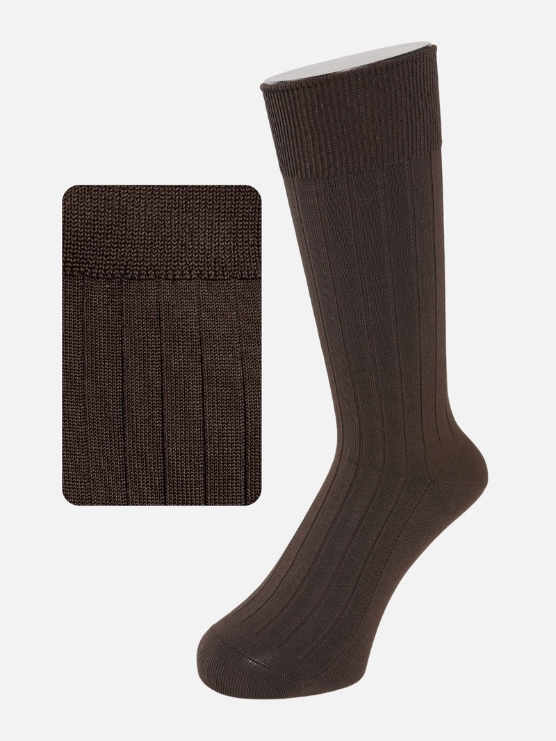 9x2 Ribbed Mid Calf Socks M