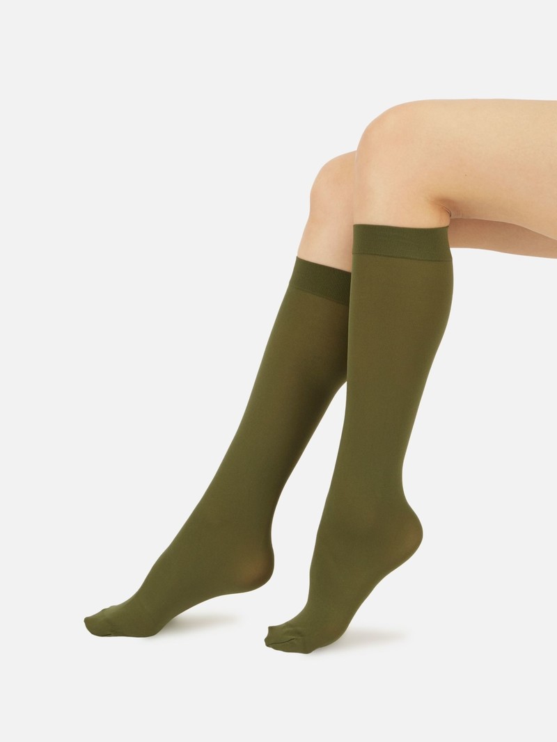 70D Basic Knee High Socks - TABIO FRANCE