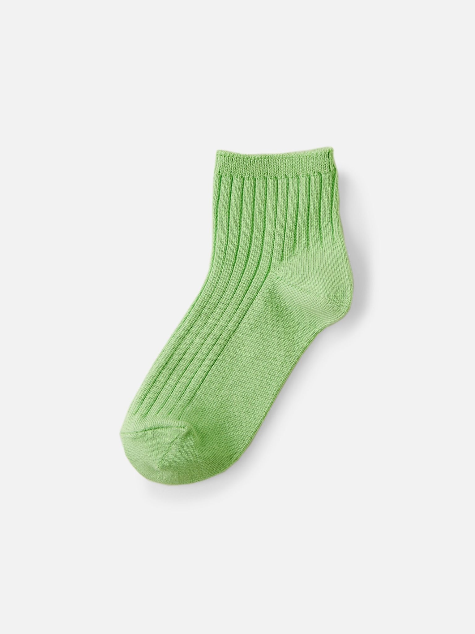 Calcetín liso de algodón canalé Niños 19-21cm