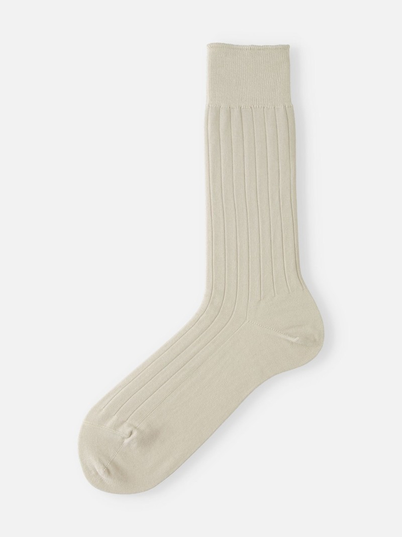 9x2 Ribbed Mid Calf Socks M