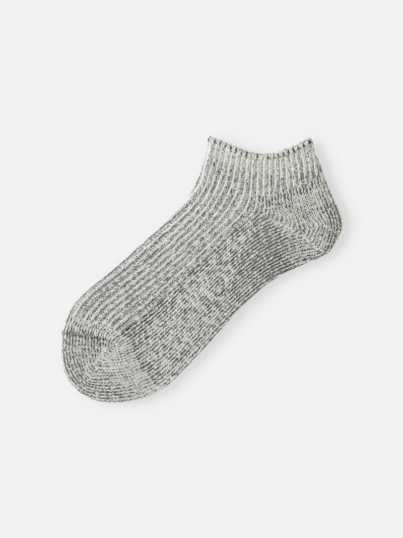 Chaussette courte lin côtelée Vintage Dye