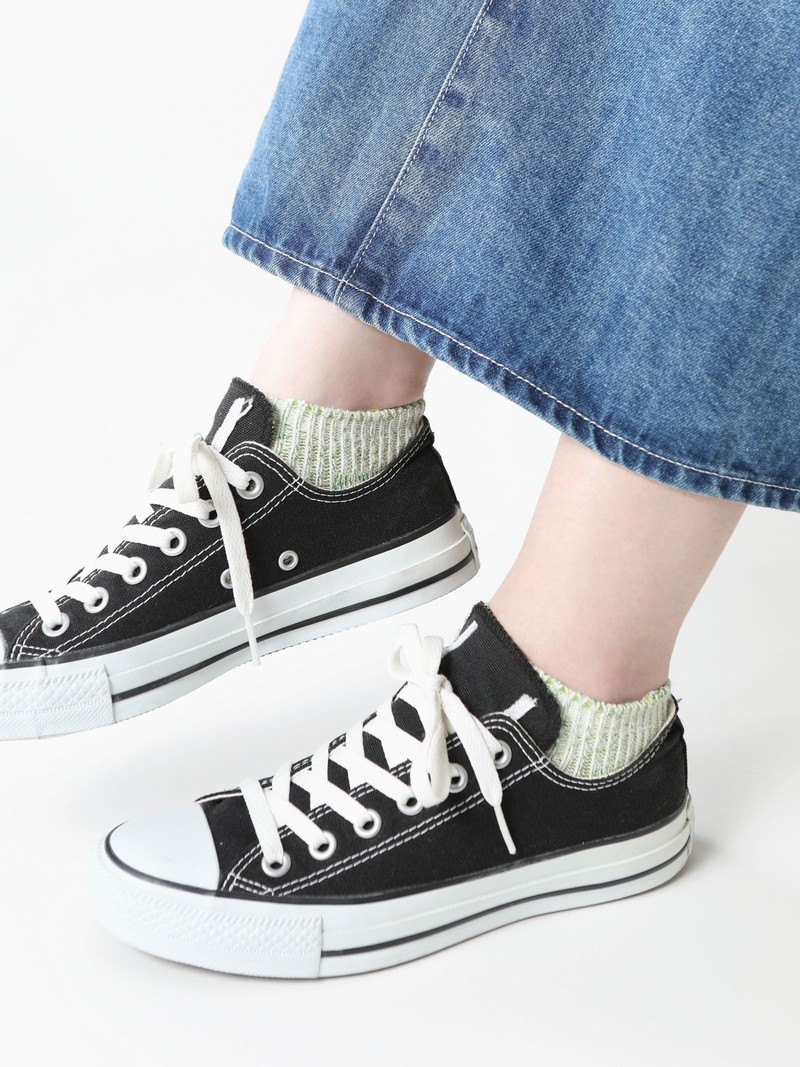 Chaussette courte lin côtelée Vintage Dye