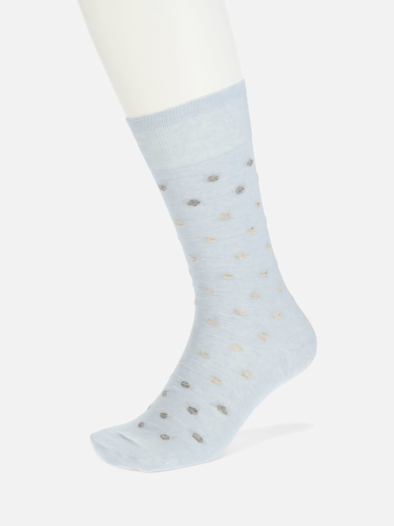 Leinen Dot Mid-Calf Socken M