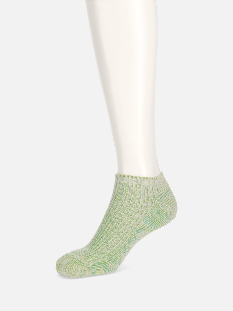 Chaussette courte lin côtelée Vintage Dye