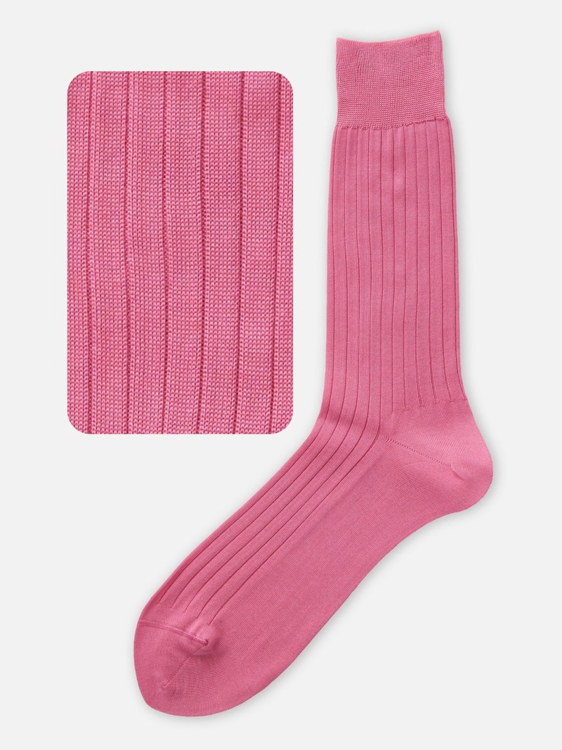 Geribbelde halfhoge sokken van puur katoen M