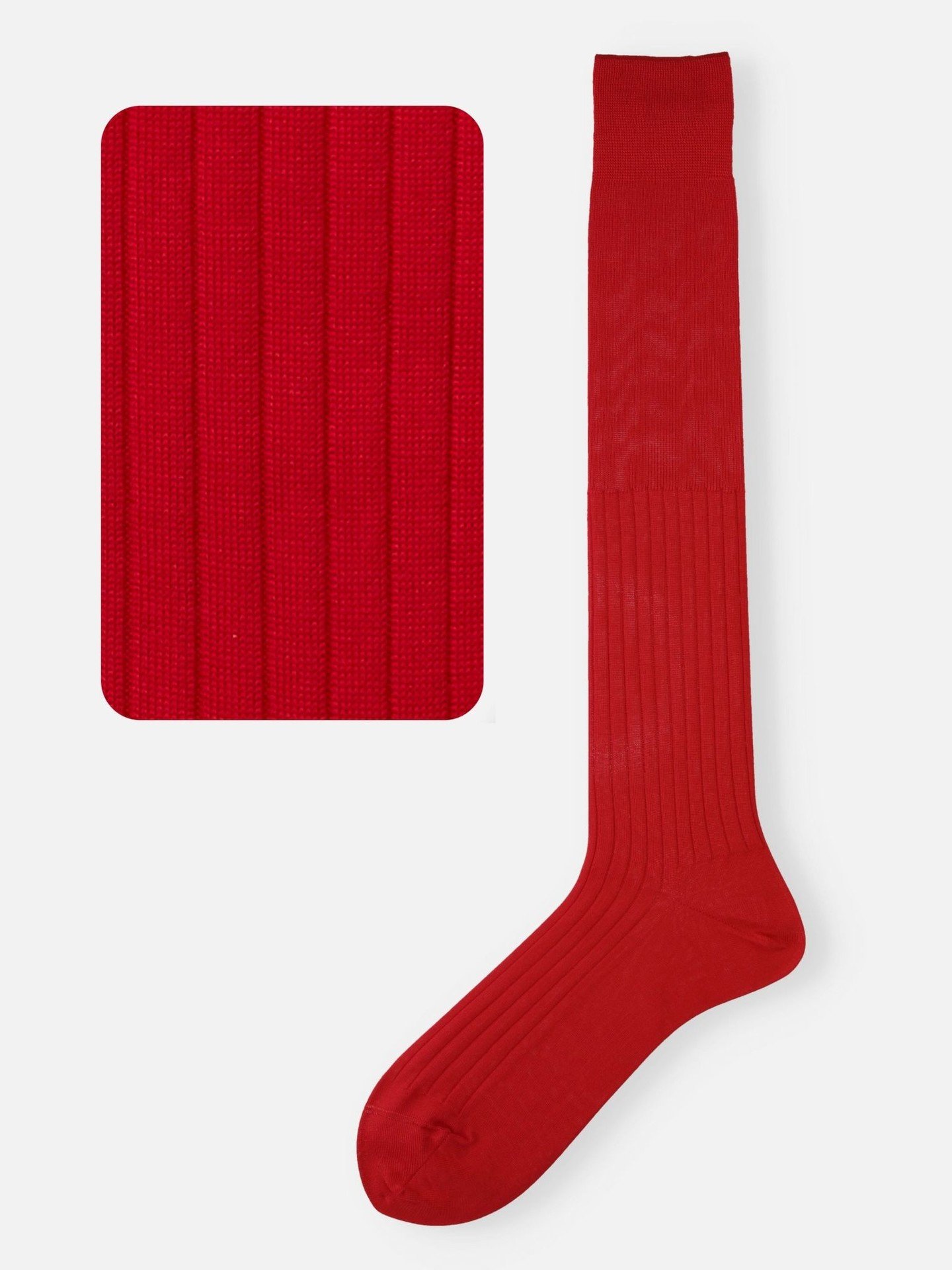 chaussettes hautes en rouge