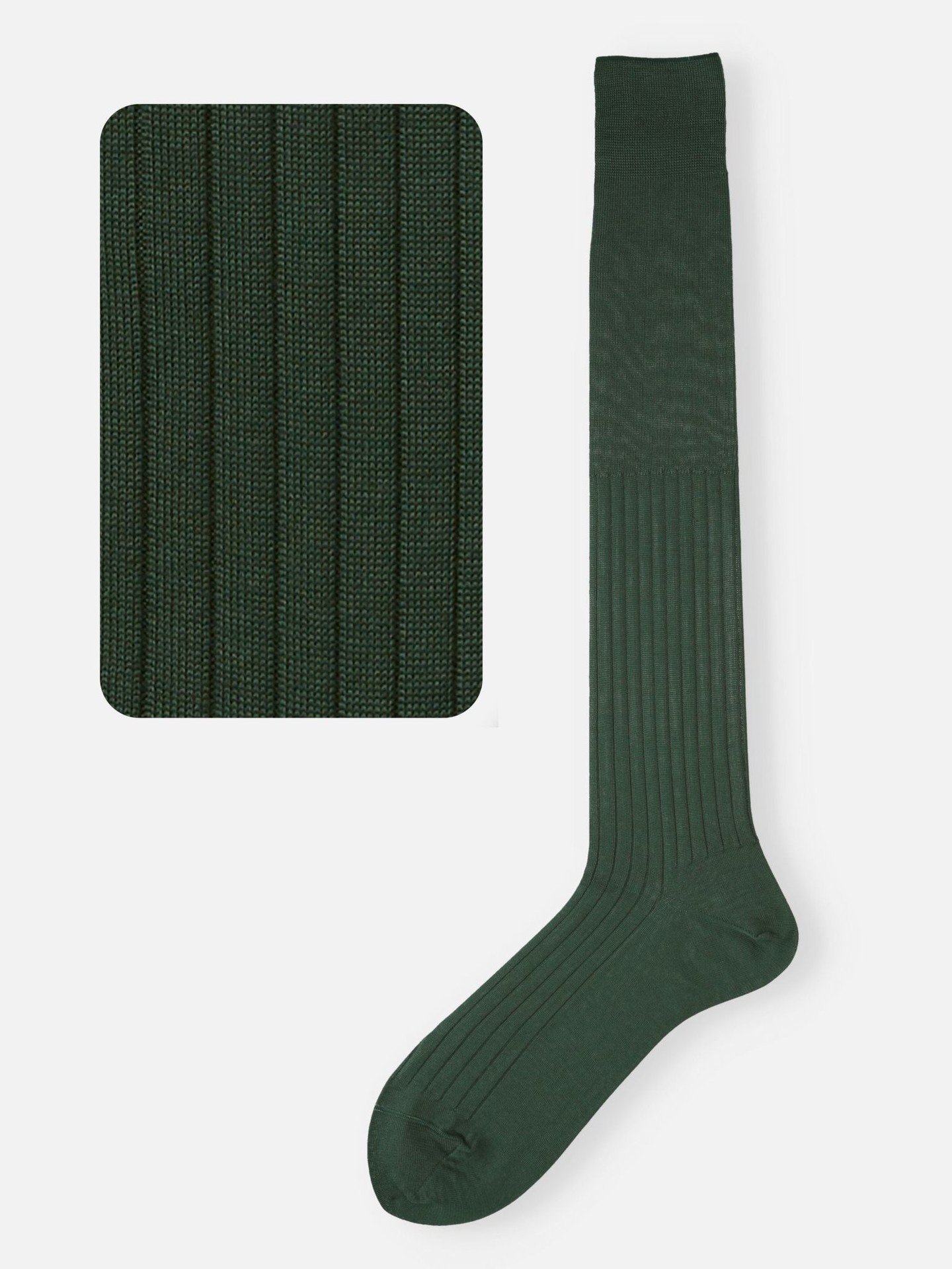 high socks in dark green