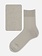 Washi Plain Crepe Short Socks M