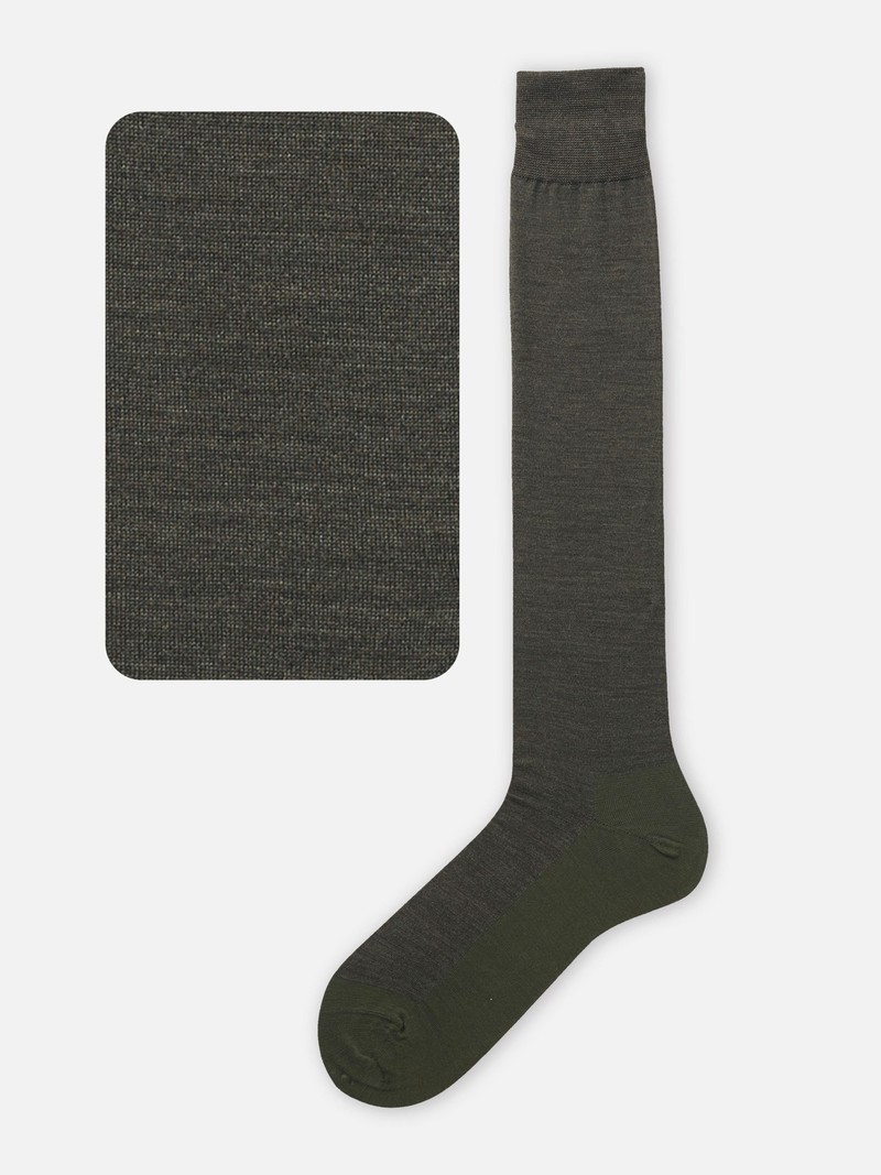 Cotton/Silk Banner High Socks L