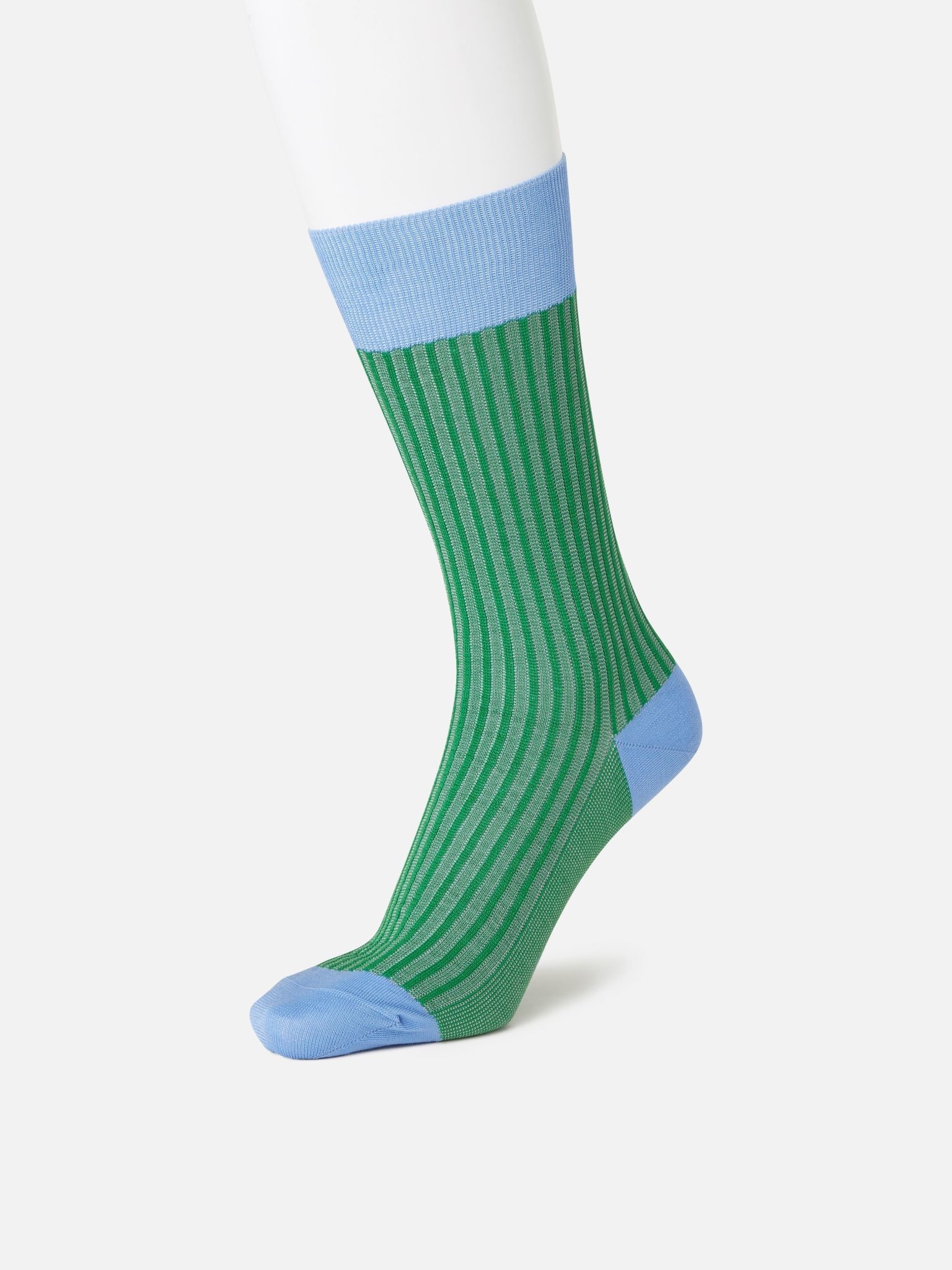 Calcetines jacquard hasta la rodilla de rayas verticales L