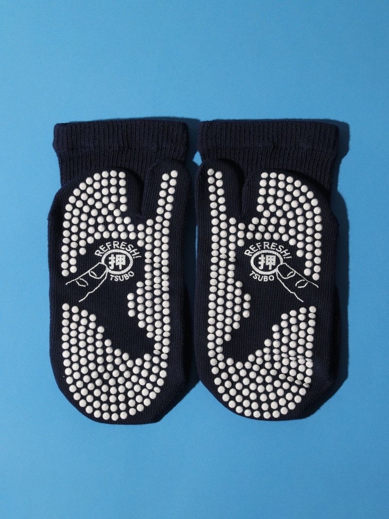 Acupoint Map Printed Tabi Crew Socken S