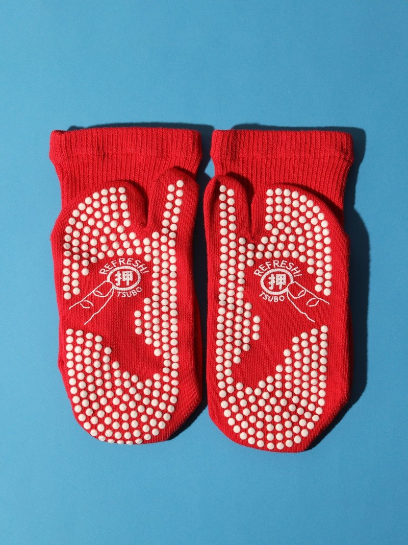 Acupoint Map Printed Tabi Crew Socken S