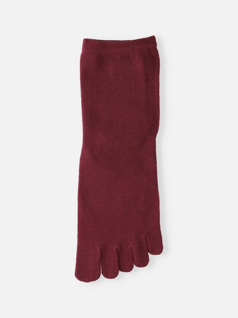 Plain Low Crew Zehensocken