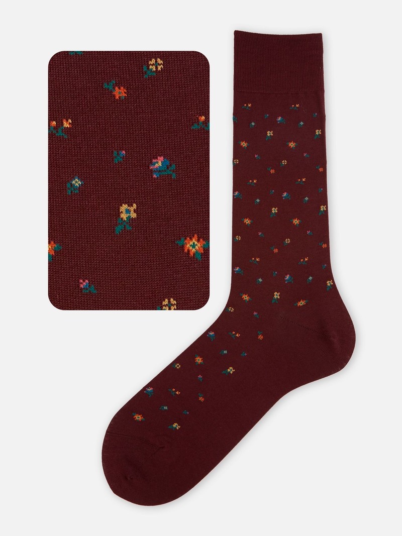 Bunte Blumen Socken M