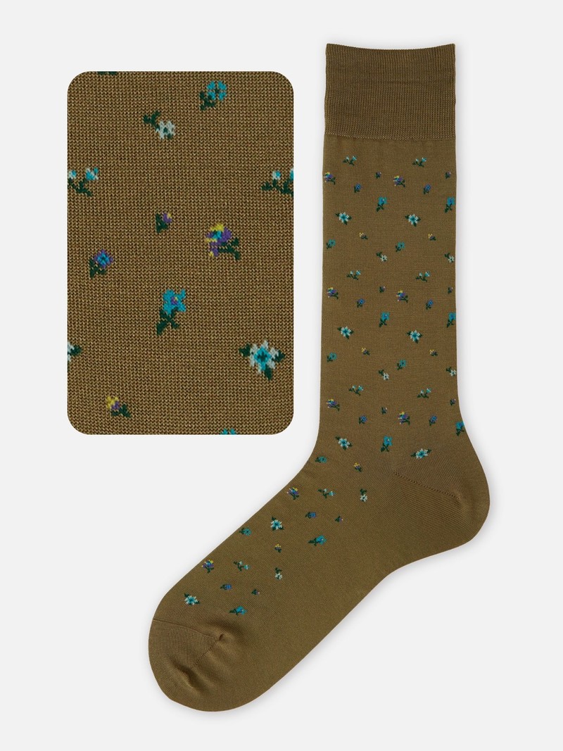 Bunte Blumen Socken M