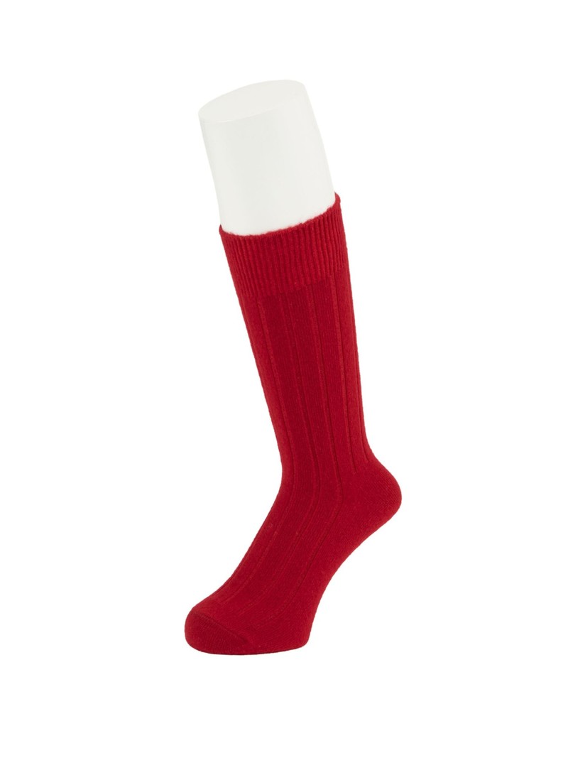 Cashmere Ribbed 120N Socks L