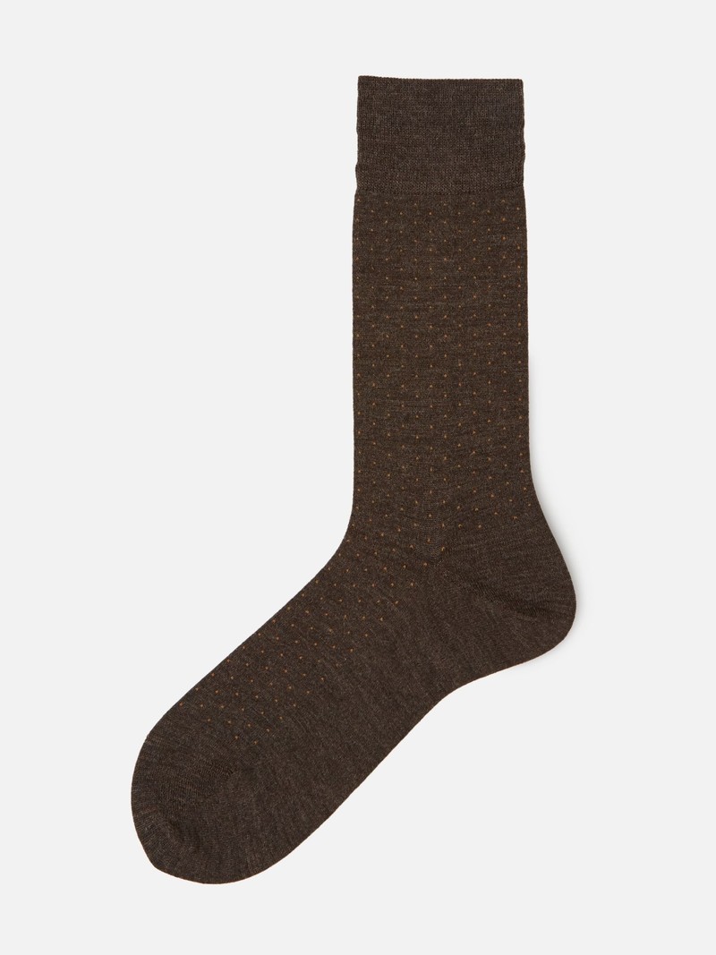 Merino Wool Pindot Socks L