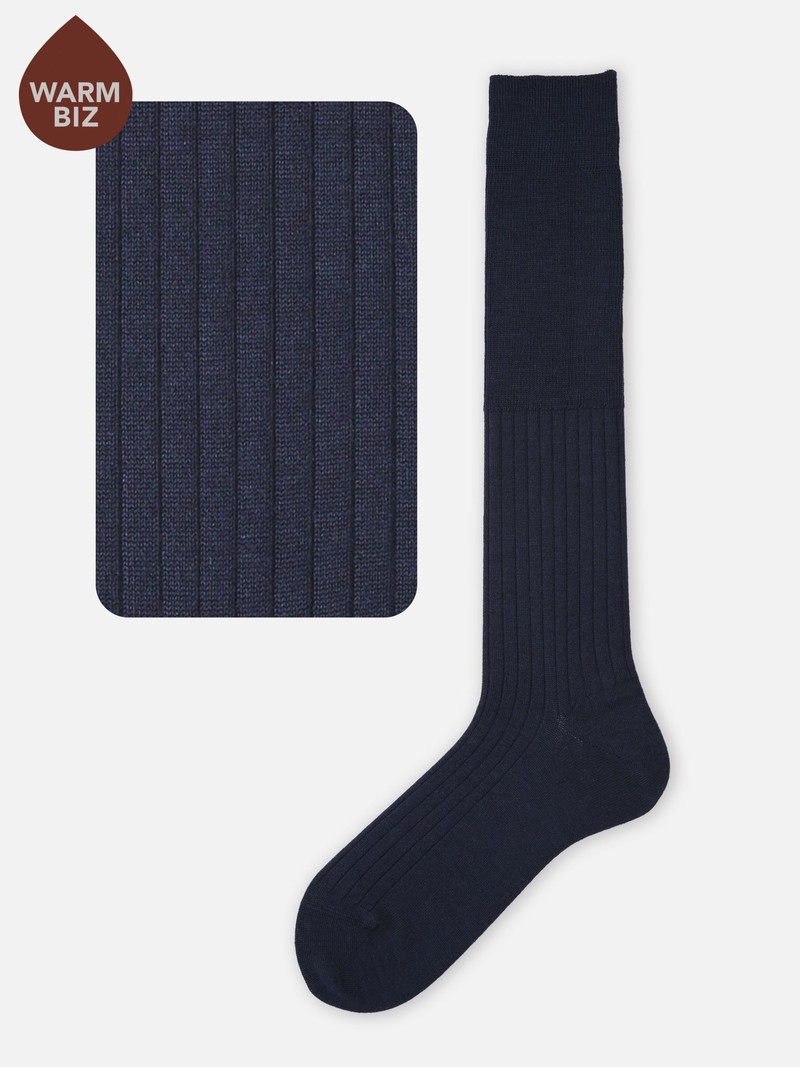 Merino Wool Ribbed High Socks L - TABIO FRANCE