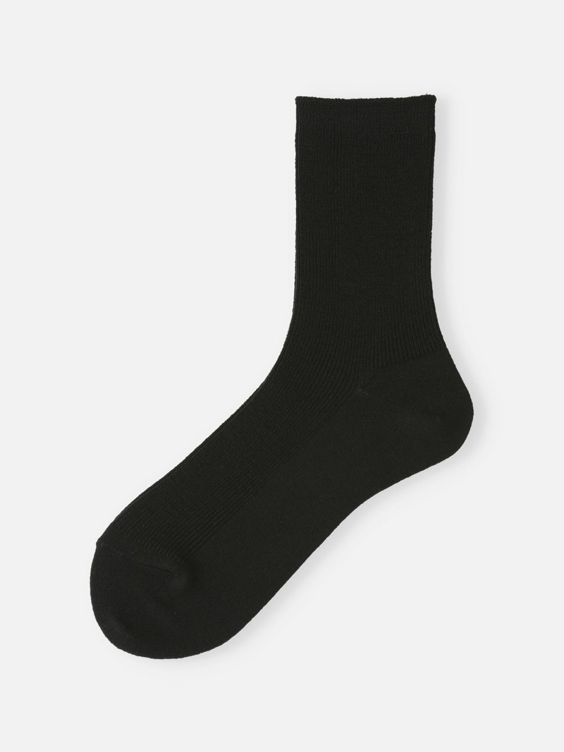 Fein gerippte Crew-Socken aus Anti-Pilling-Wolle