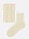 Wool/Cashmere Cable Short Room Socks