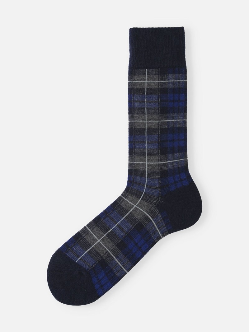 Socken mit Schottenmuster aus Wolle  M