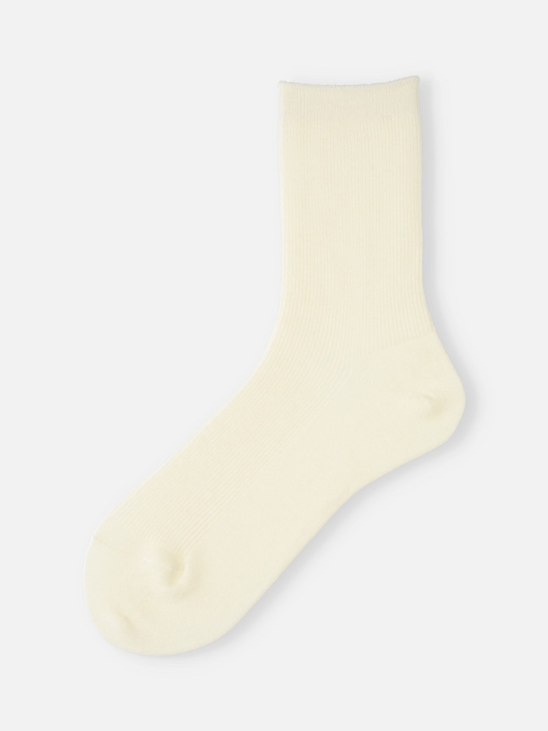 Fein gerippte Crew-Socken aus Anti-Pilling-Wolle
