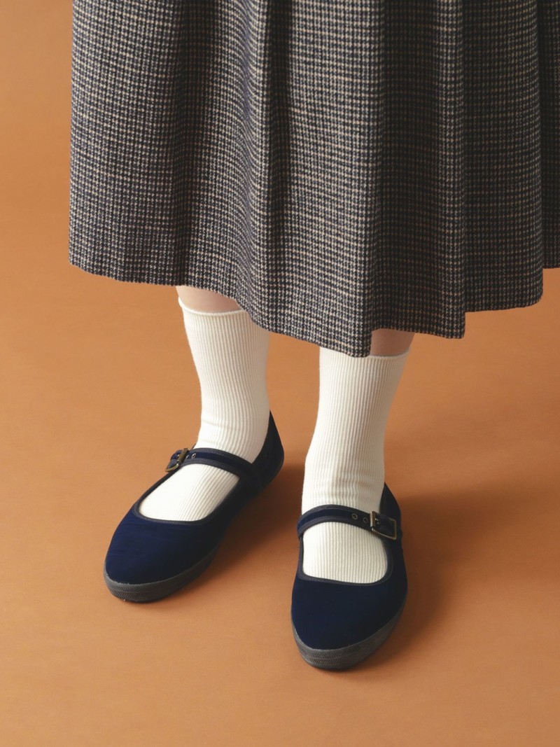 Fein gerippte Crew-Socken aus Anti-Pilling-Wolle