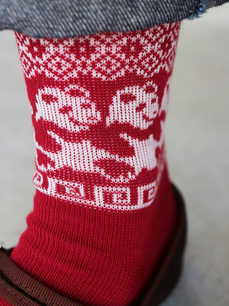 Mi-chaussette jacquard Panda