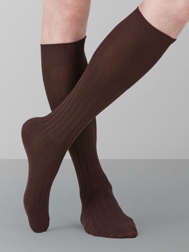 9x2 Ribbed Knee High Socks L
