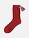 Mi-chaussette motif links nordique avec pompon