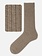 Premium lamswollen geribbelde sokken L