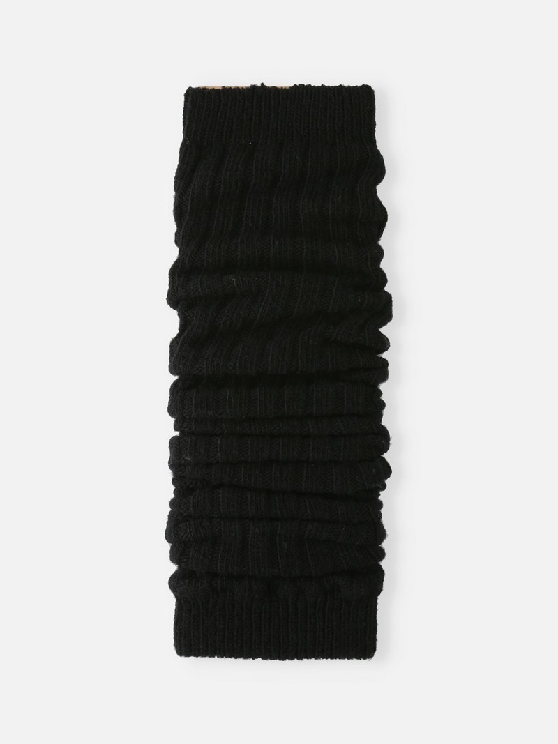 Scaldamuscoli in lambswool a coste 4x2 54cm