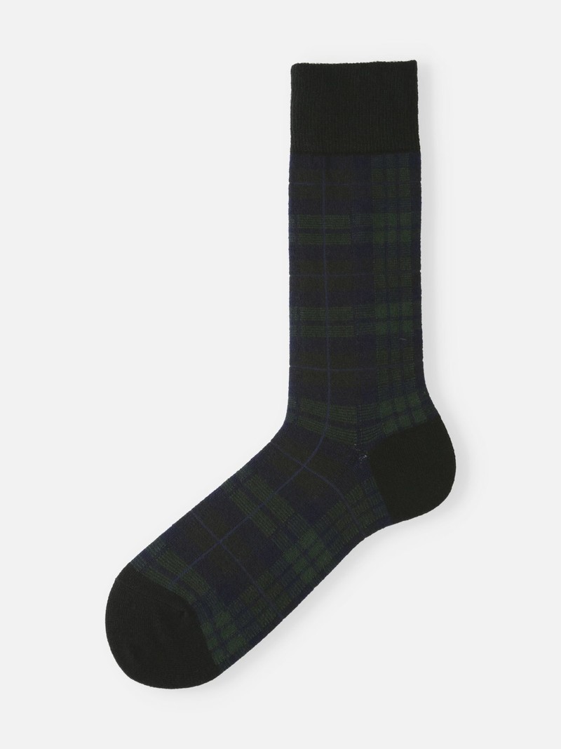 Socken mit Schottenmuster aus Wolle  M