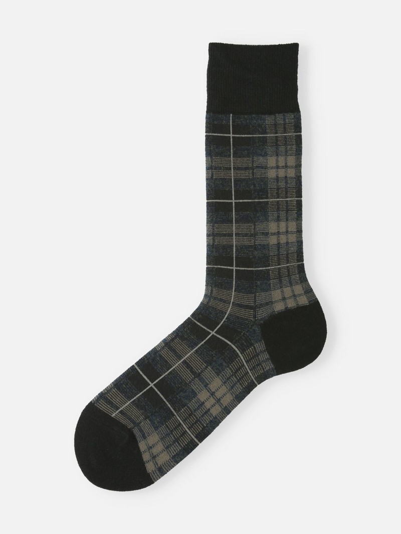 Socken mit Schottenmuster aus Wolle  M