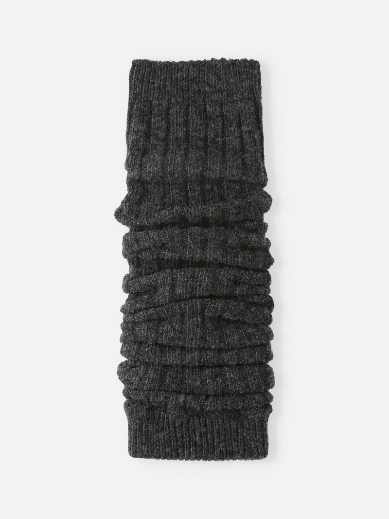 Calientapiernas de lana de cordero acanalada 4x2