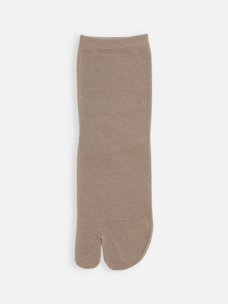 Plain Low Crew Tabi Socks