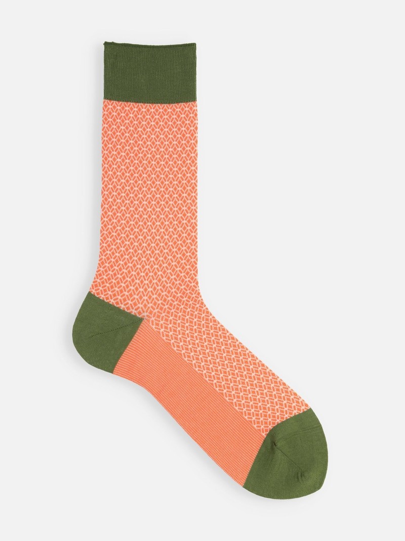 Mi-chaussette jacquard cloisonné japonais L