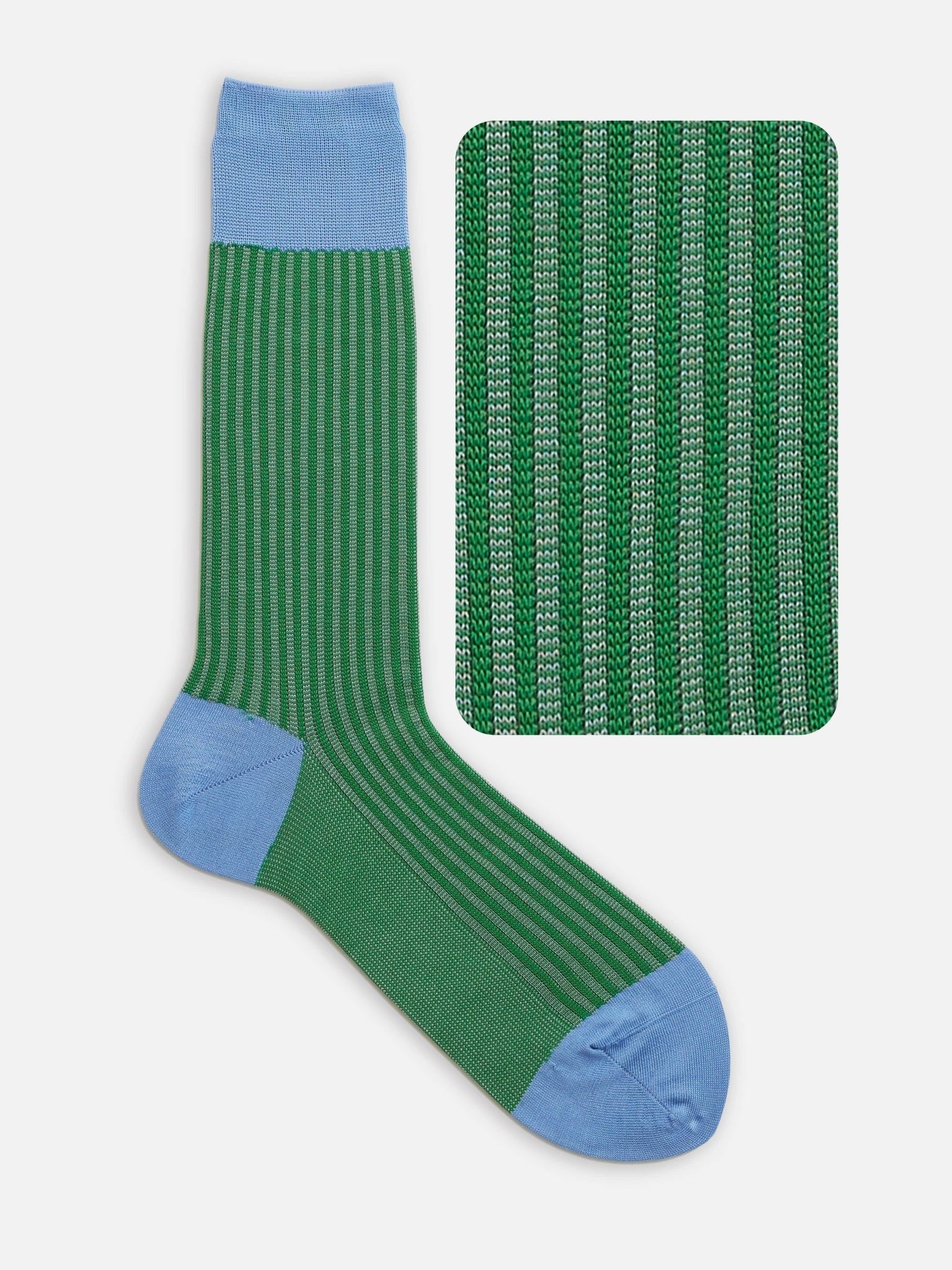 Calcetines jacquard hasta la rodilla de rayas verticales L