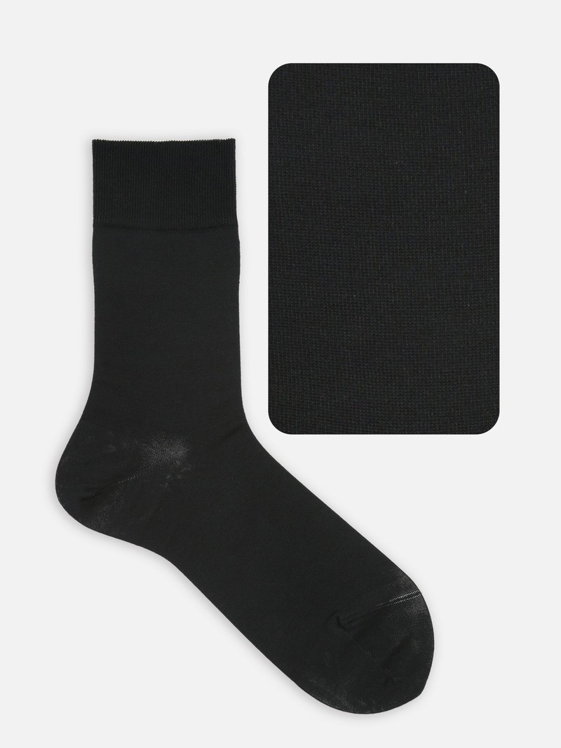 Fijne niet-elastische effen ronde sokken L