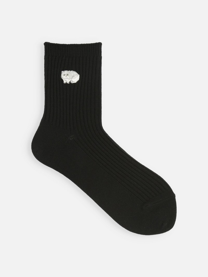 Calcetines tobilleros de canalé con motivo Dog \u0026 Cat bordado - TABIO E-SHOP  Paris