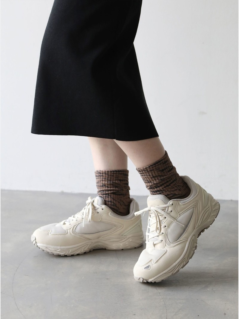 Zebra American Ribbed Low Crew Socks