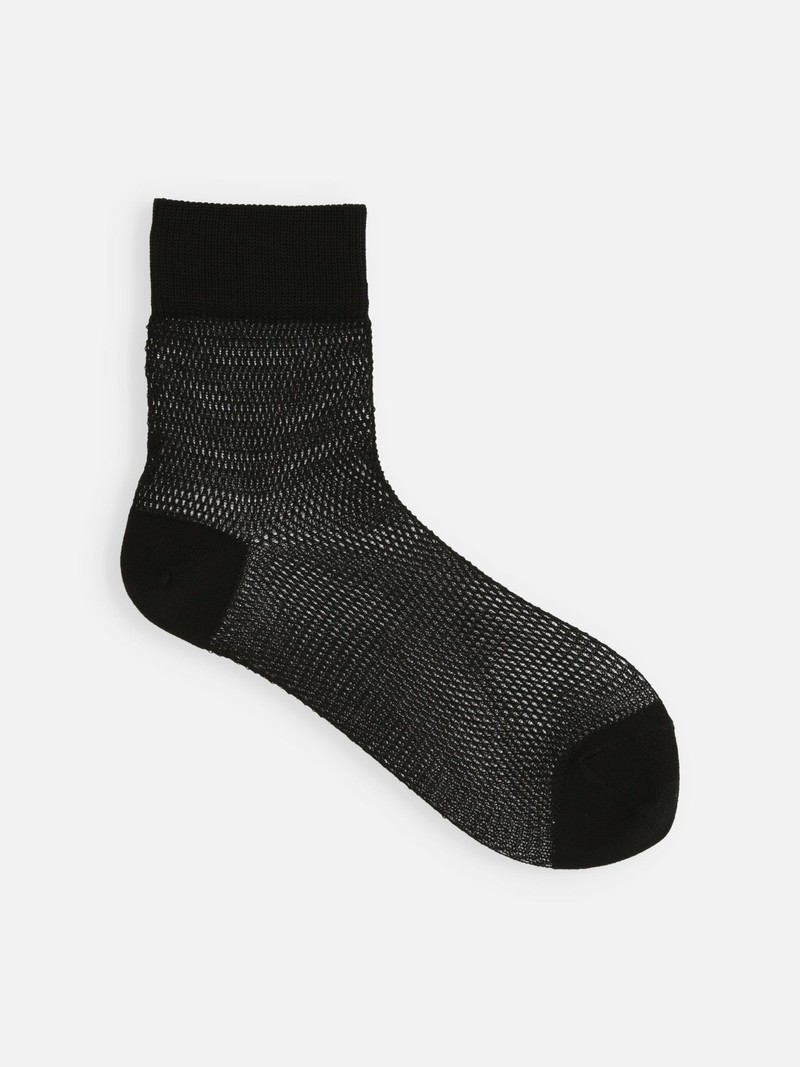 Cotton Mesh Ankle Socks