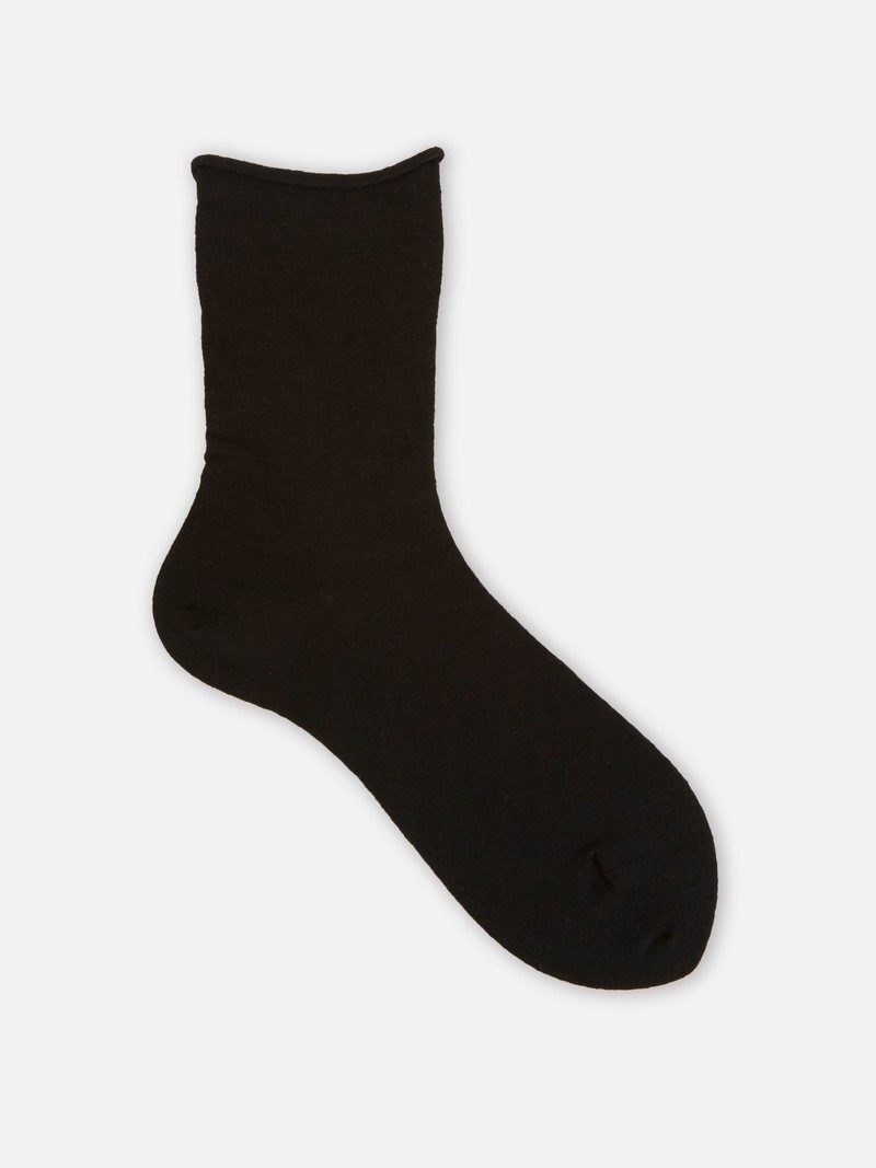 Fine Cotton/Linen Roll Top Socks